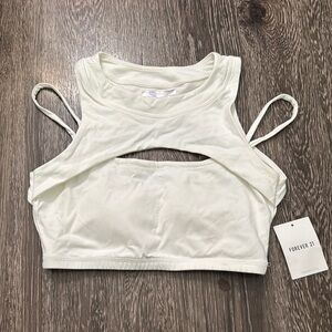 Forever 21 White Athletic Top